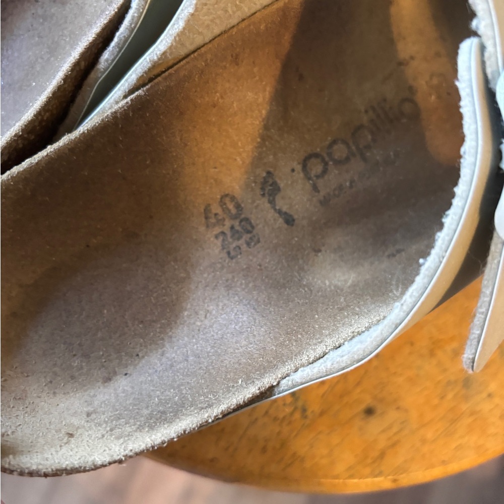 Birkenstock Papillo Silver Platform Arizona Sandals 40 9.5 - Picture 8 of 8